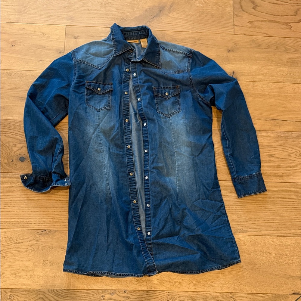 Wrangler Blue Denim Shirt Dress